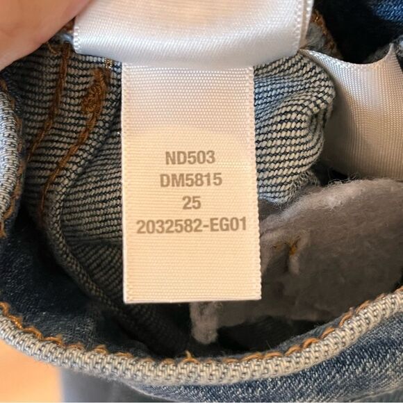 Madewell The Perfect Vintage Crop Jean in Gooding Wash: Knee-Rip Edition size 25 - Picture 9 of 16